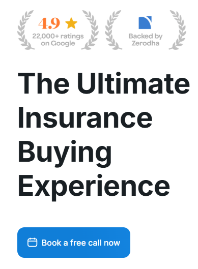 What are the Best Fundamental Indicators to Invest in Stocks? Insurance buying banner promoting a hassle-free insurance purchase experience with a 4.9-star Google rating, Zerodha-backed trust, and a free consultation call-to-action.